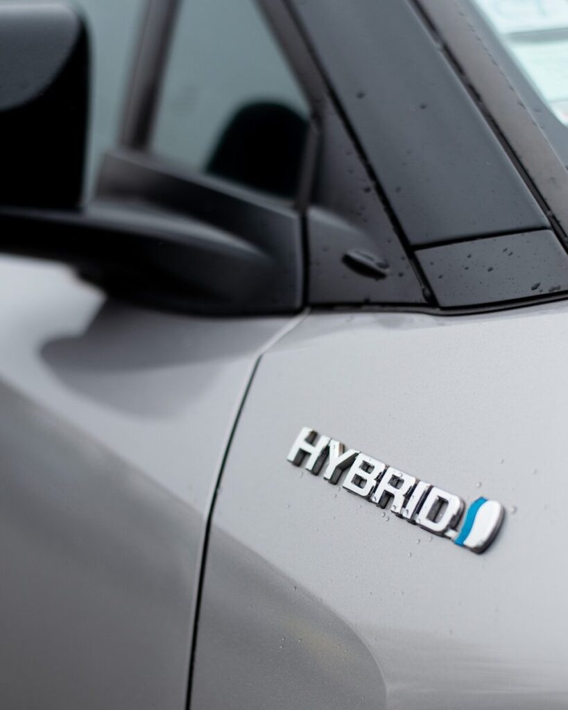 a close up of a car's logo
